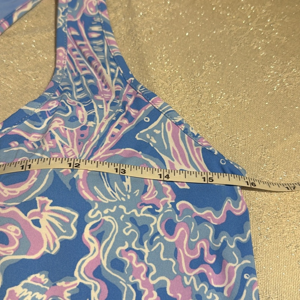 NWT LILLY PULITZER TANKINI TOP SZ M. Shades of blue, lavender and  white. - Picture 10 of 13